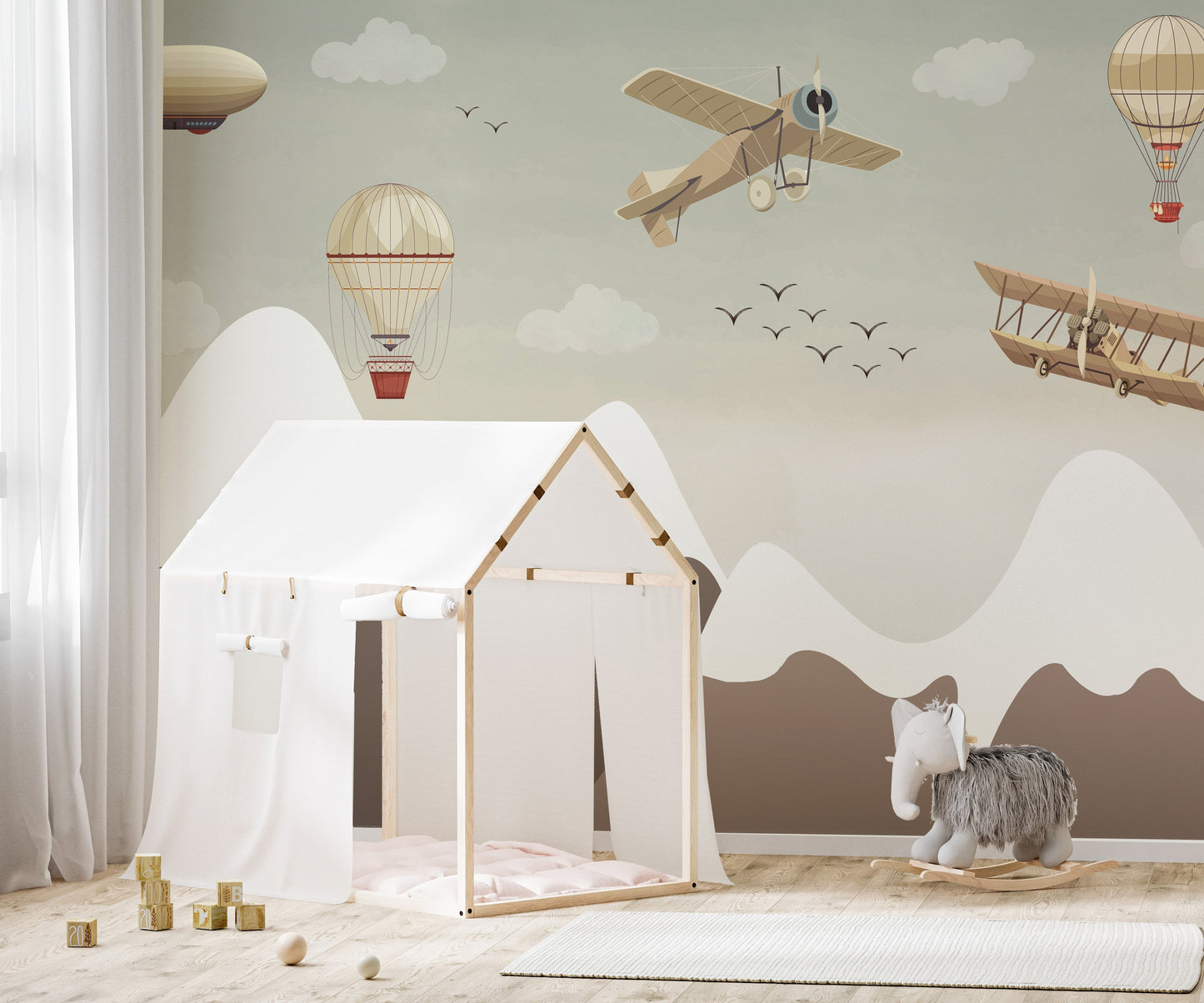 Vintage Flight Wall Mural - Giffywalls