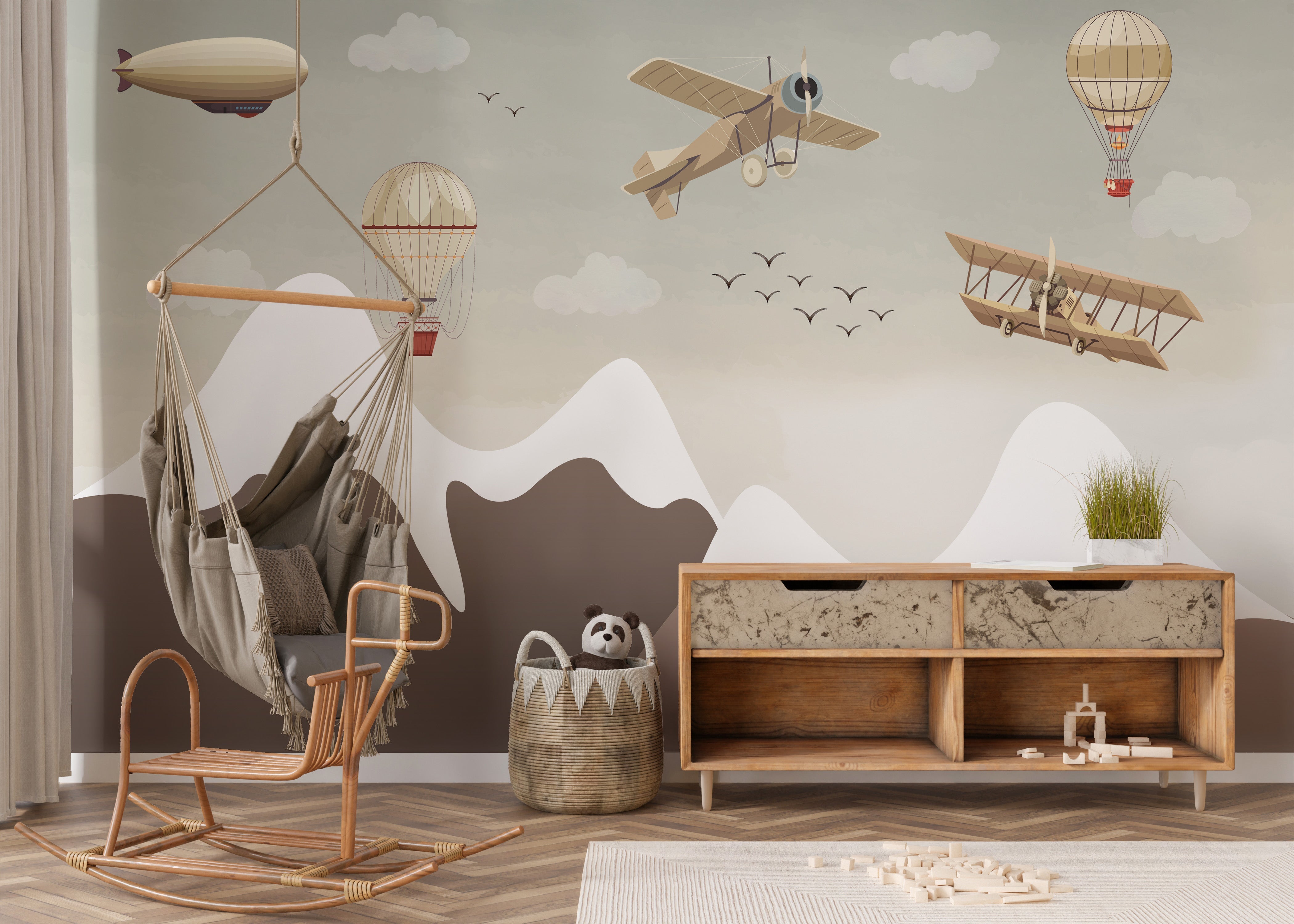 Vintage Flight Wall Mural - Giffywalls