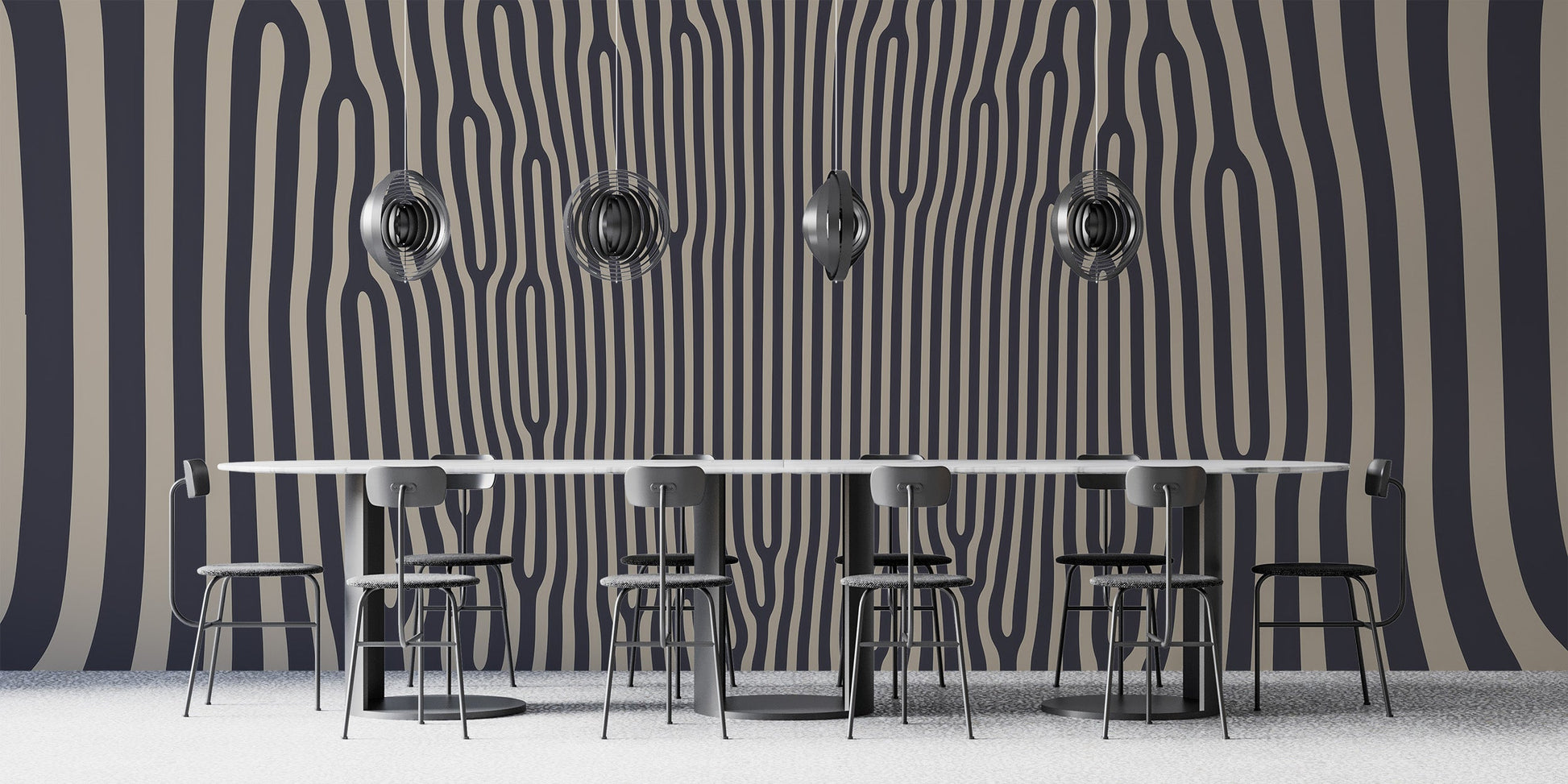 Hypnotic wallpaper with harmonious patterns
