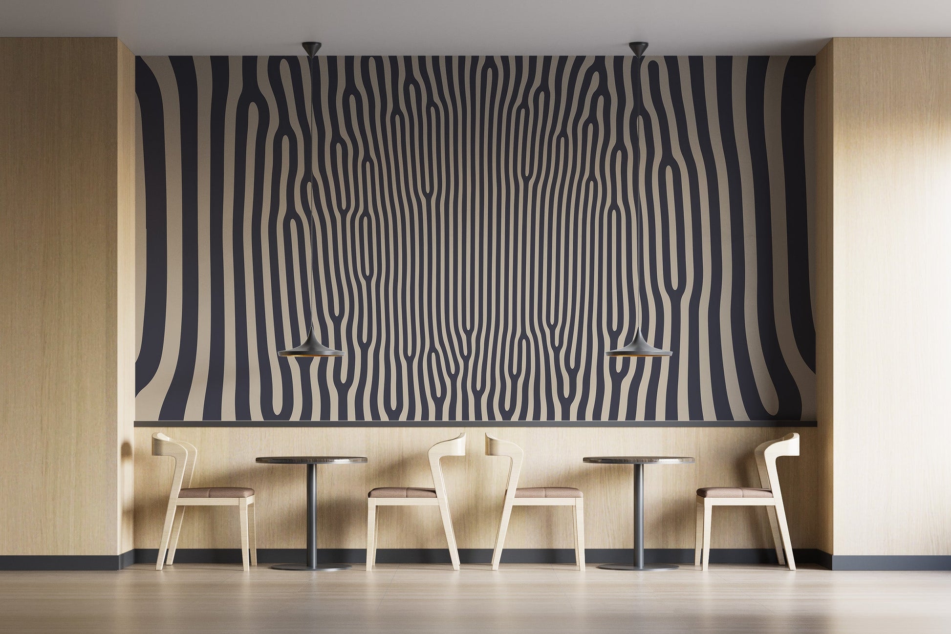 Artistic harmony-inspired mural for interiors
