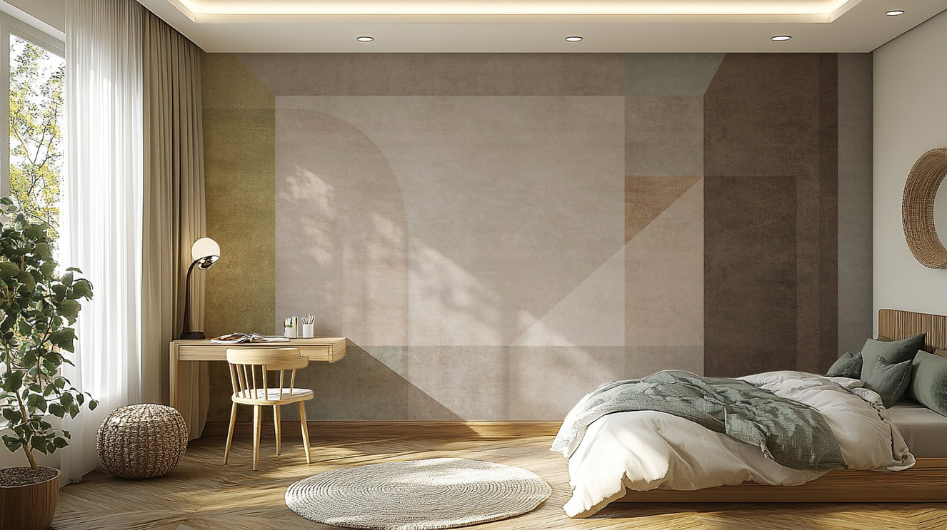 Modern geometric textured wallpaper
