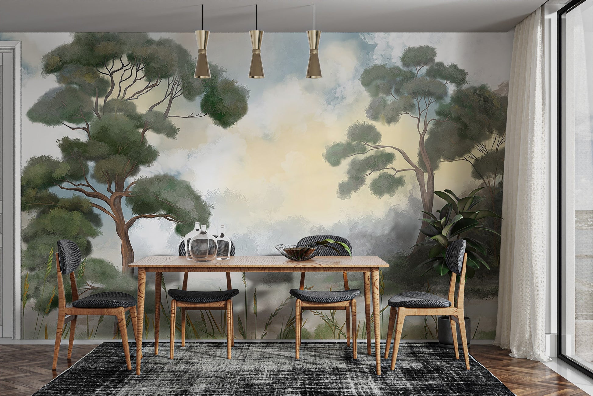 Enduring Woodland Wall Mural - Giffywalls