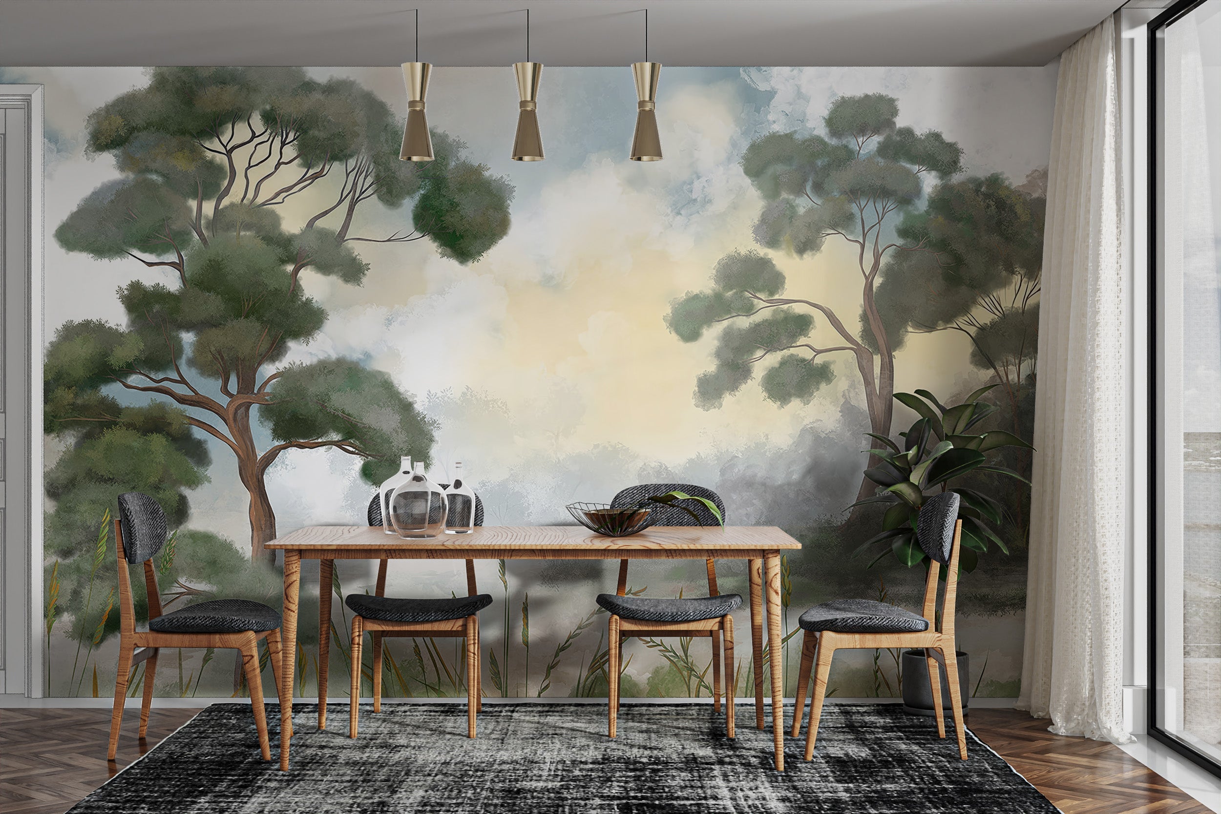 Enduring Woodland Wall Mural - Giffywalls