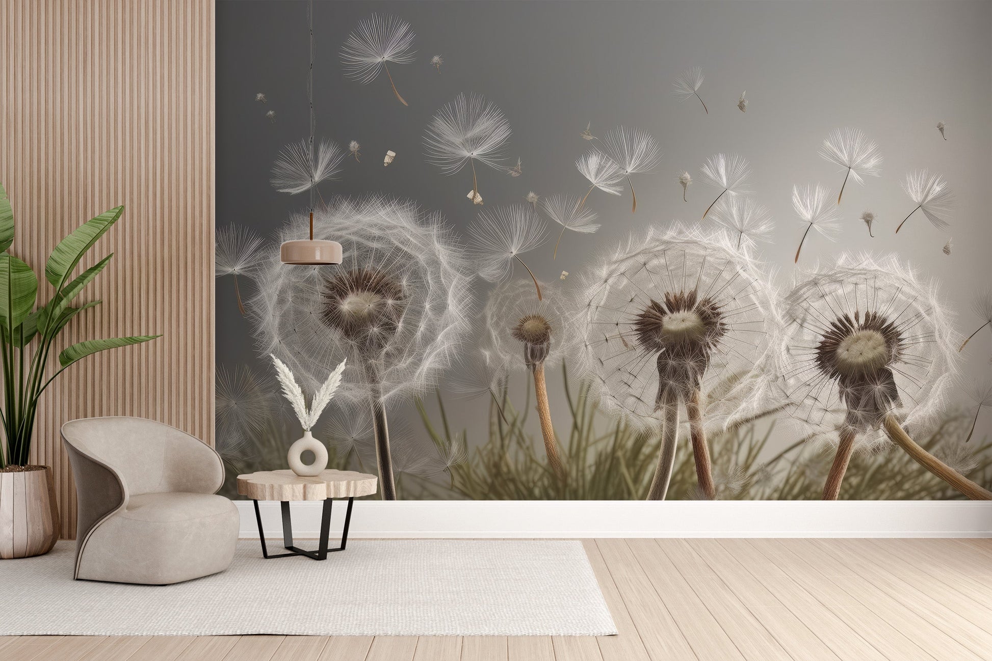 Dandelion Drifts Wallpaper Mural - Giffywalls