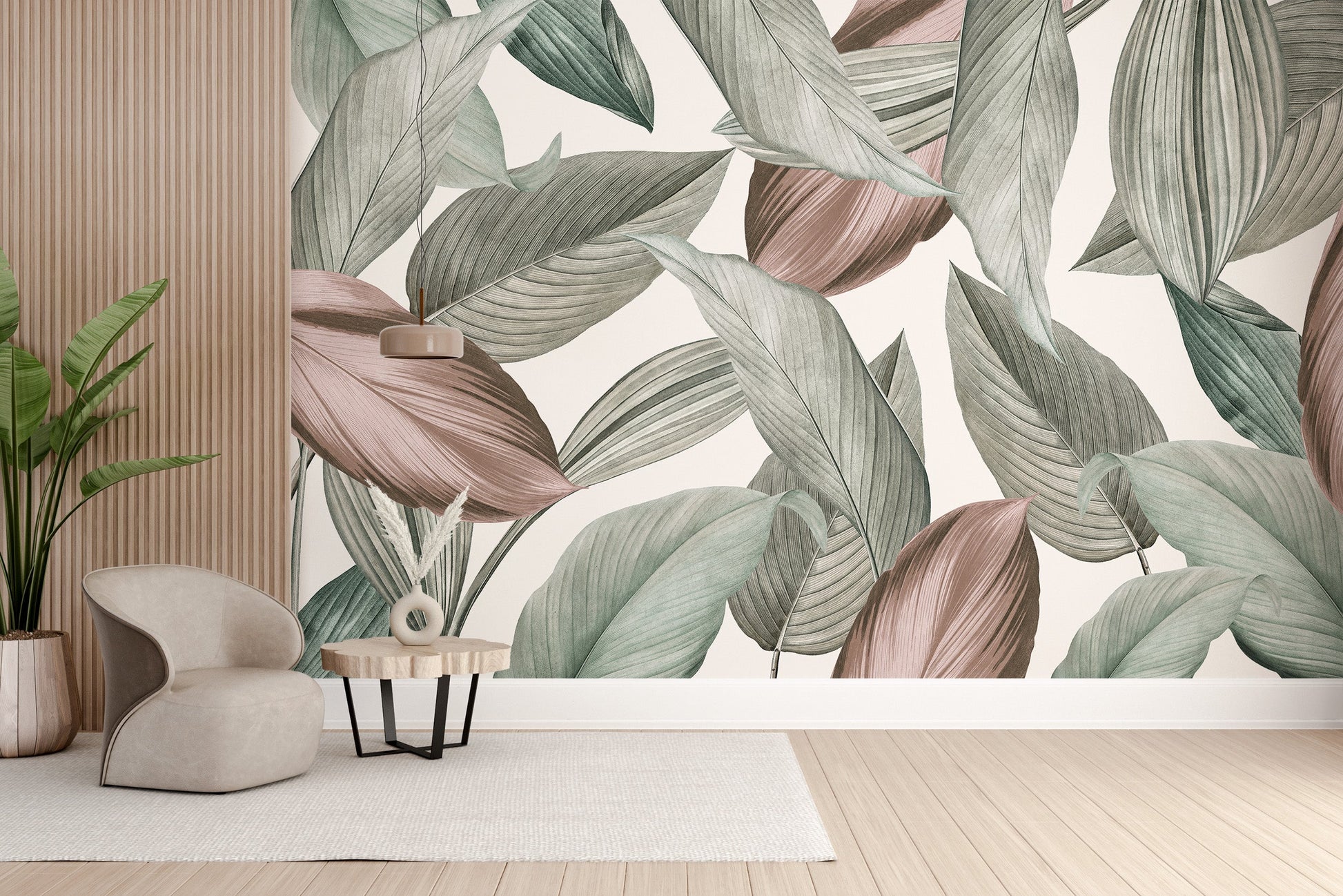 Whispering Leaves Wallpaper Mural - Giffywalls