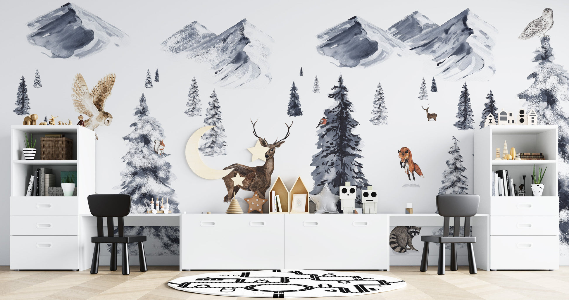 Winter wonderland wallpaper mural - Giffywalls