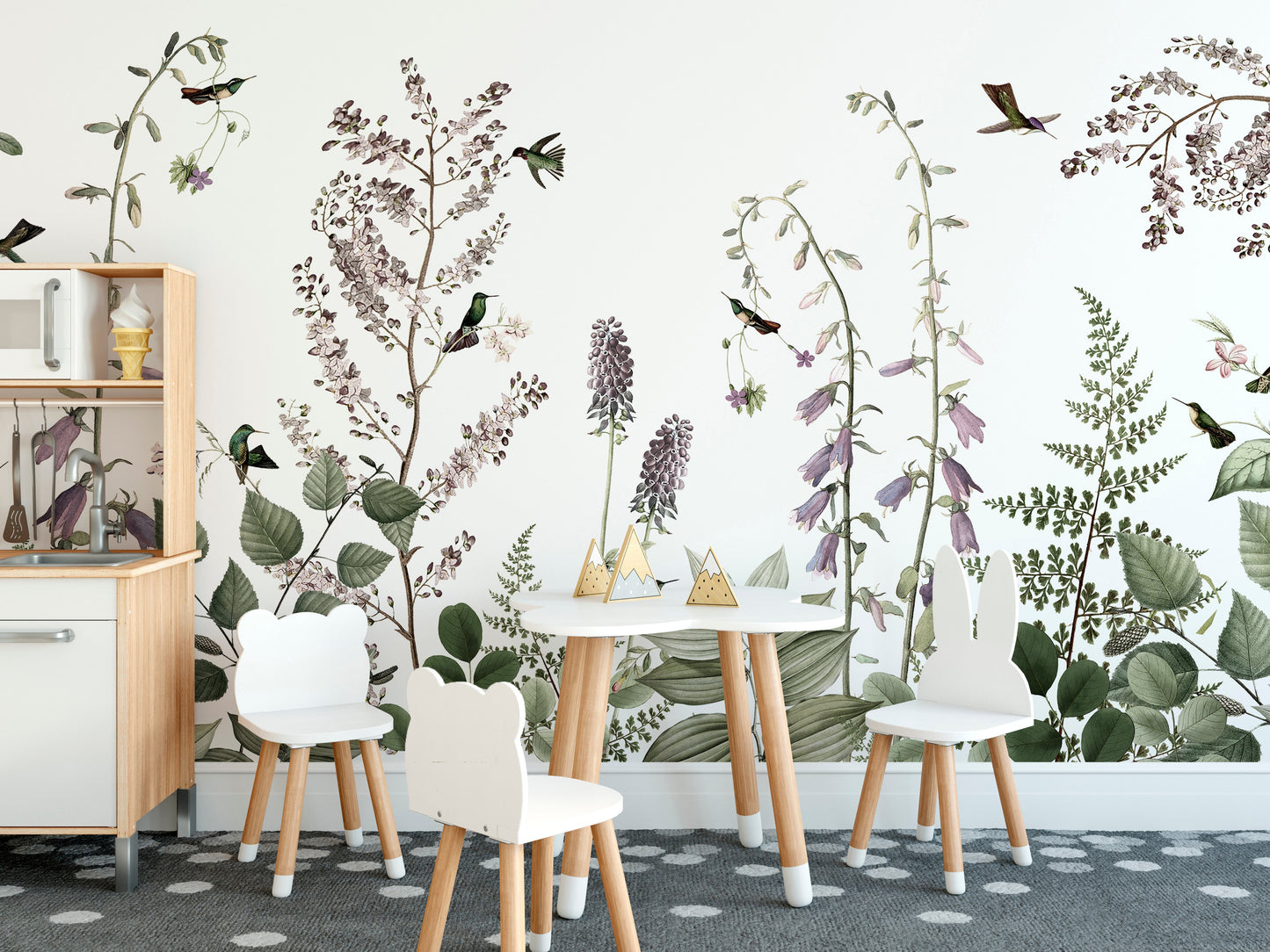 Hummingbird Hedge Wall Mural - Giffywalls