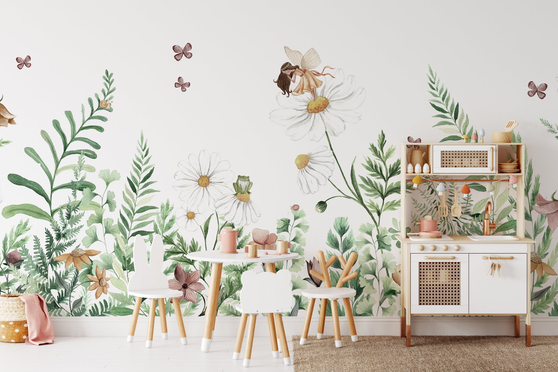 Fairy Garden Flowers Wallpaper Murals - Giffywalls