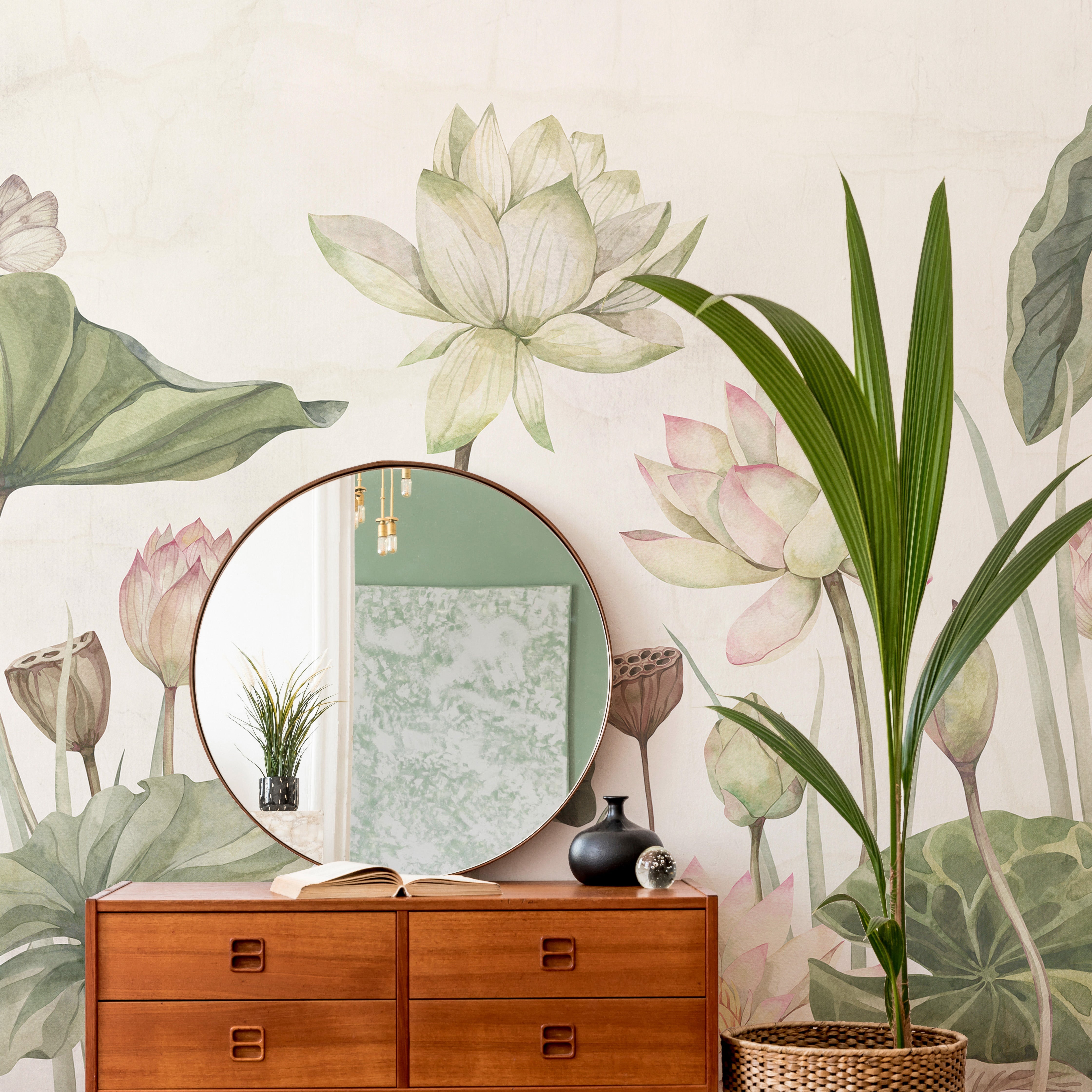 Lovely water lilies wallpaper murals - Giffywalls