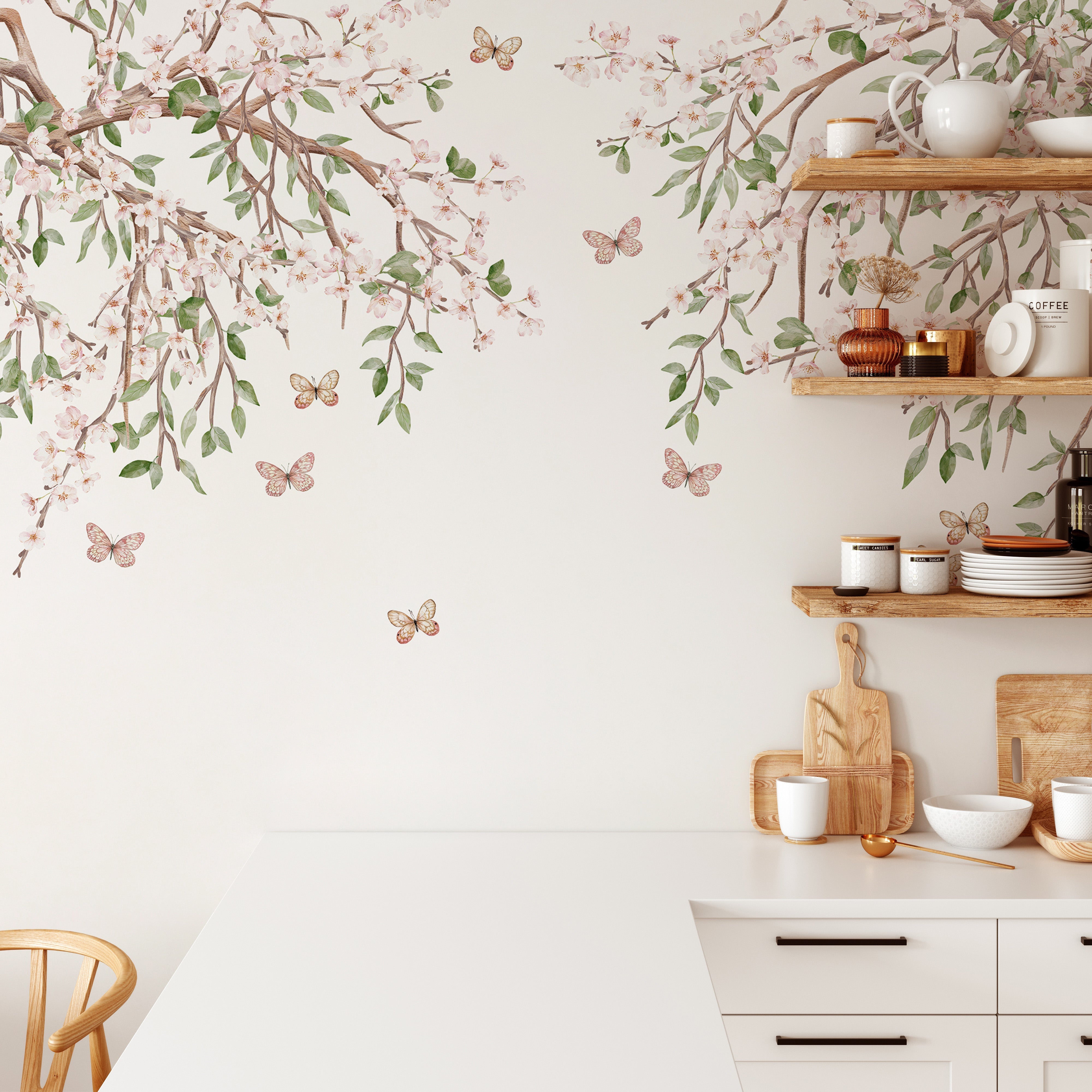 Blooming Blossom Light Pink Color Wallpaper - Giffywalls