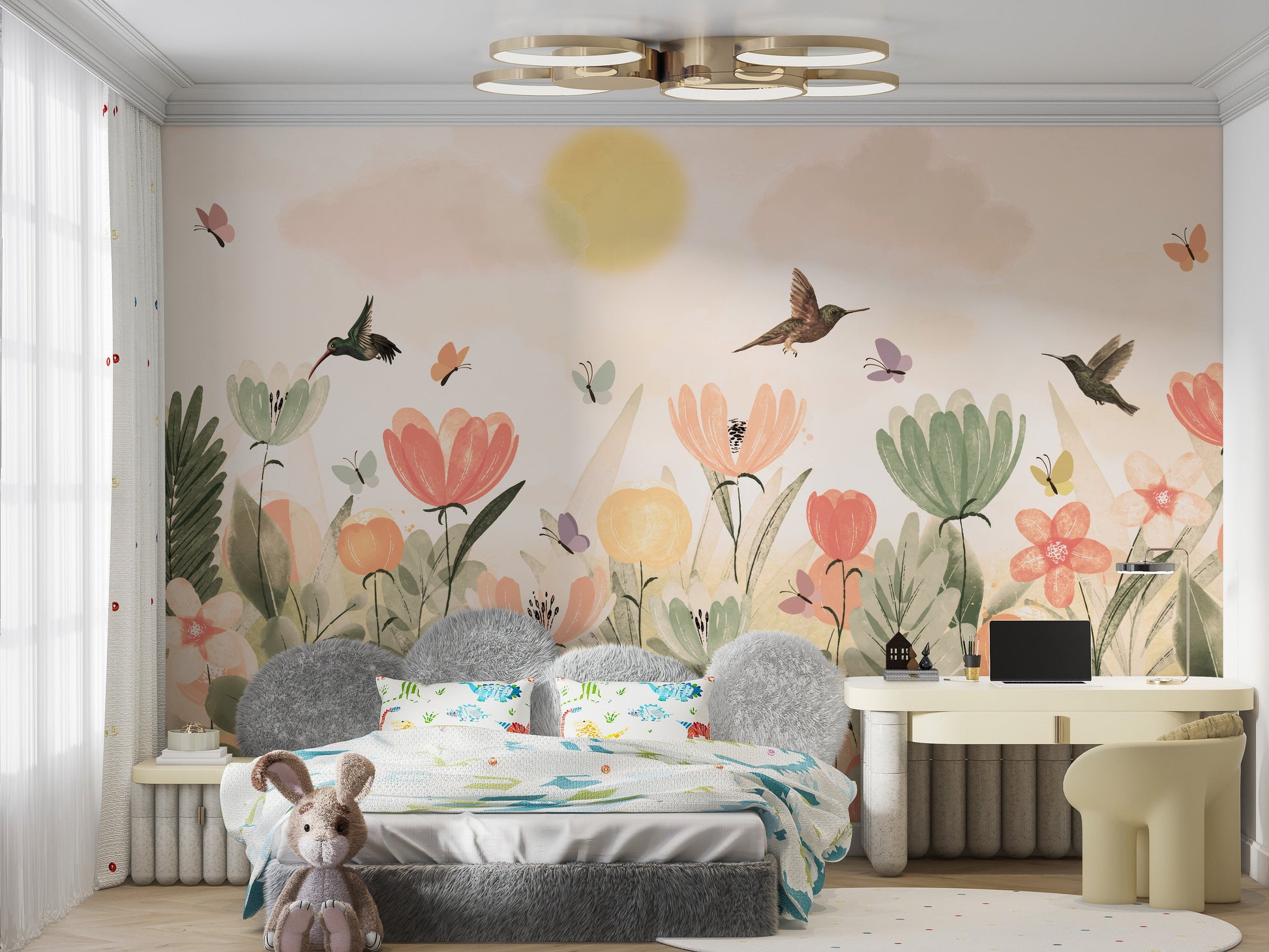 Radiant Spring Petals Wallpaper Mural
