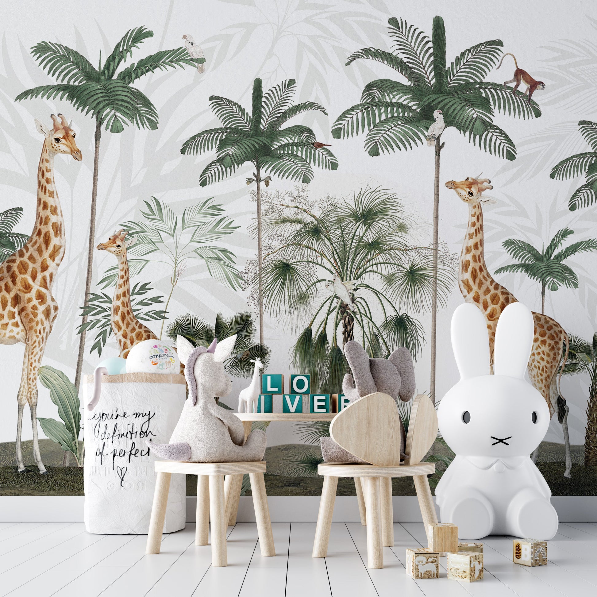 Gracious Giraffes wallpaper for walls - Giffywalls