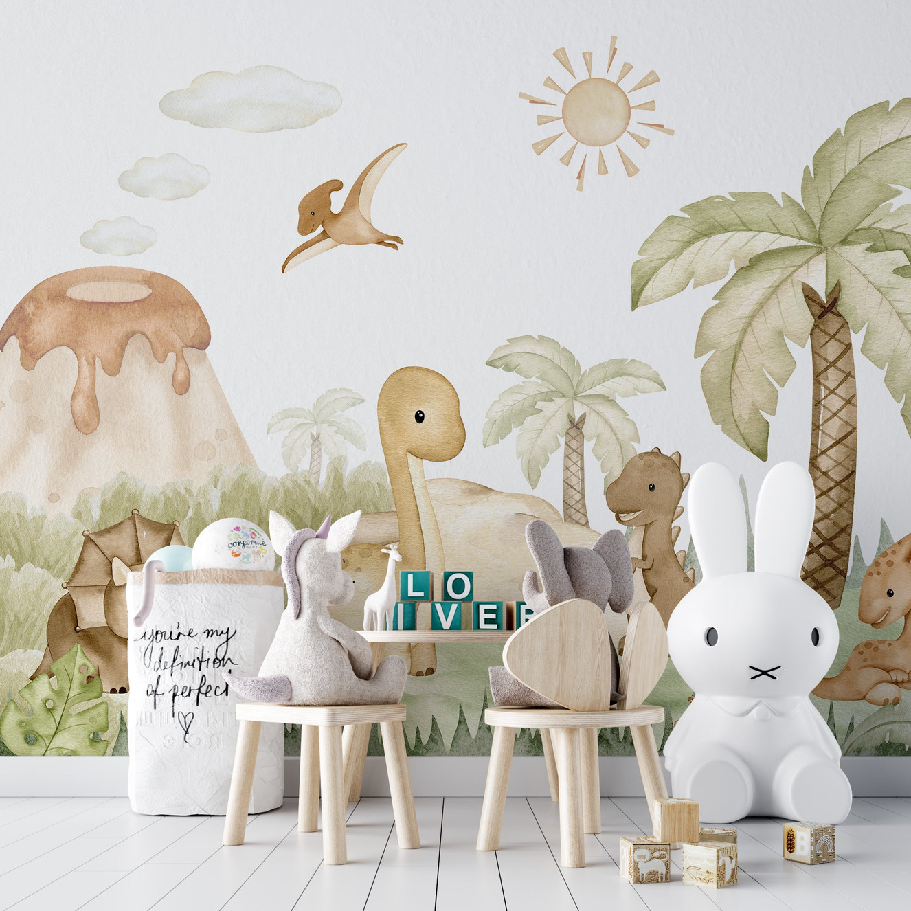 Dino Baby Wallpaper Mural for kids