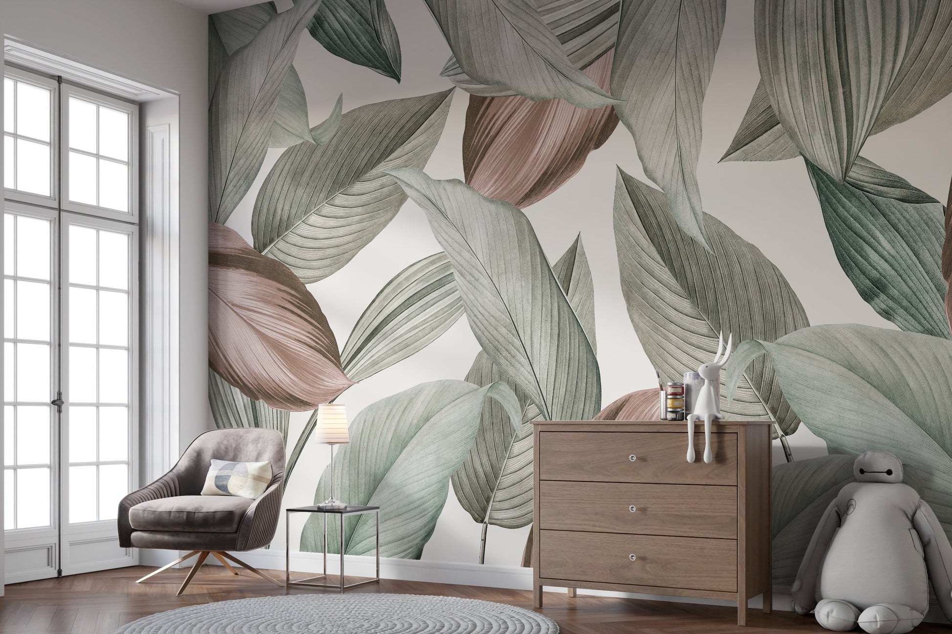 Whispering Leaves Wallpaper Mural - Giffywalls