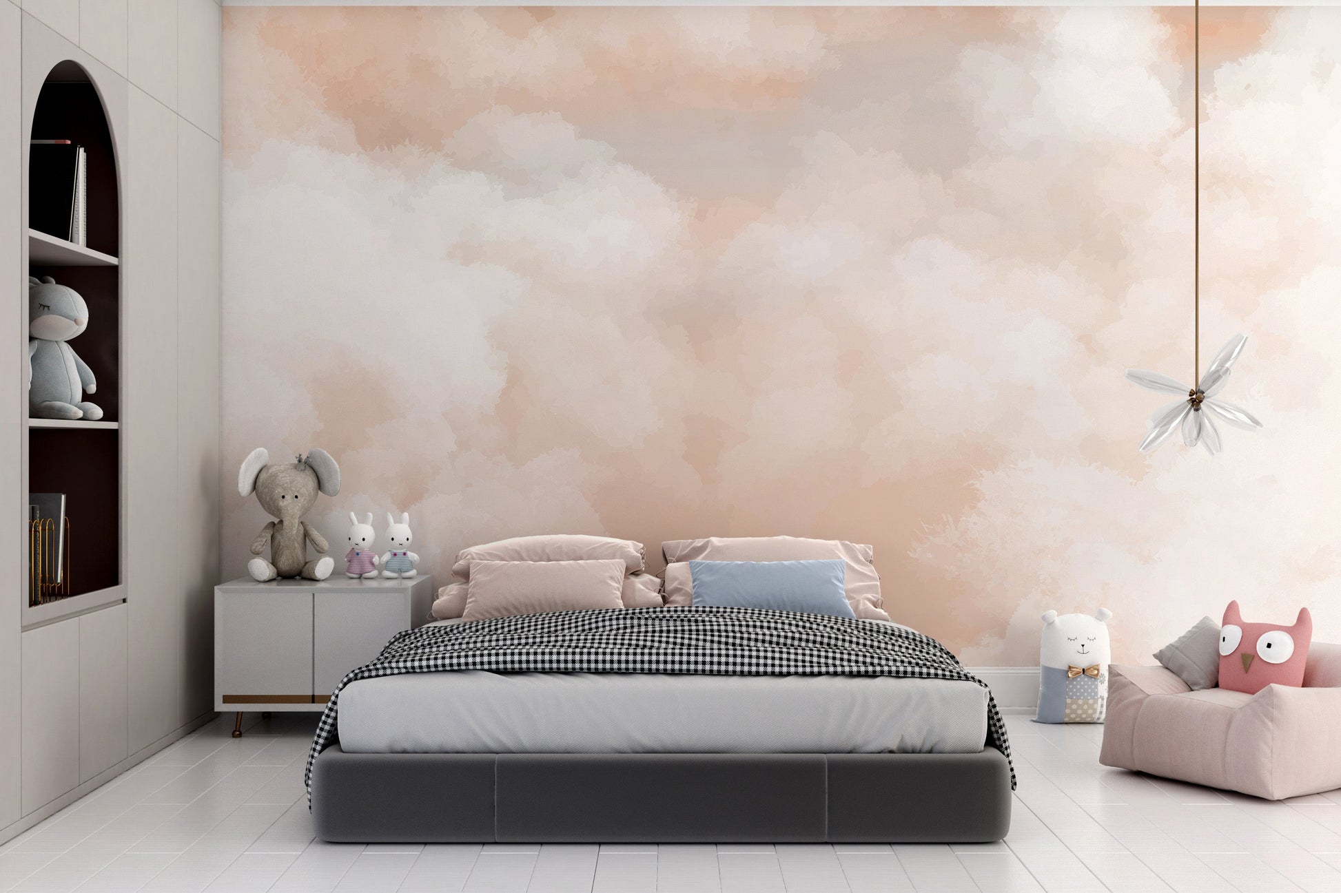 Peach Whisper Serene Wall Mural - Giffywalls