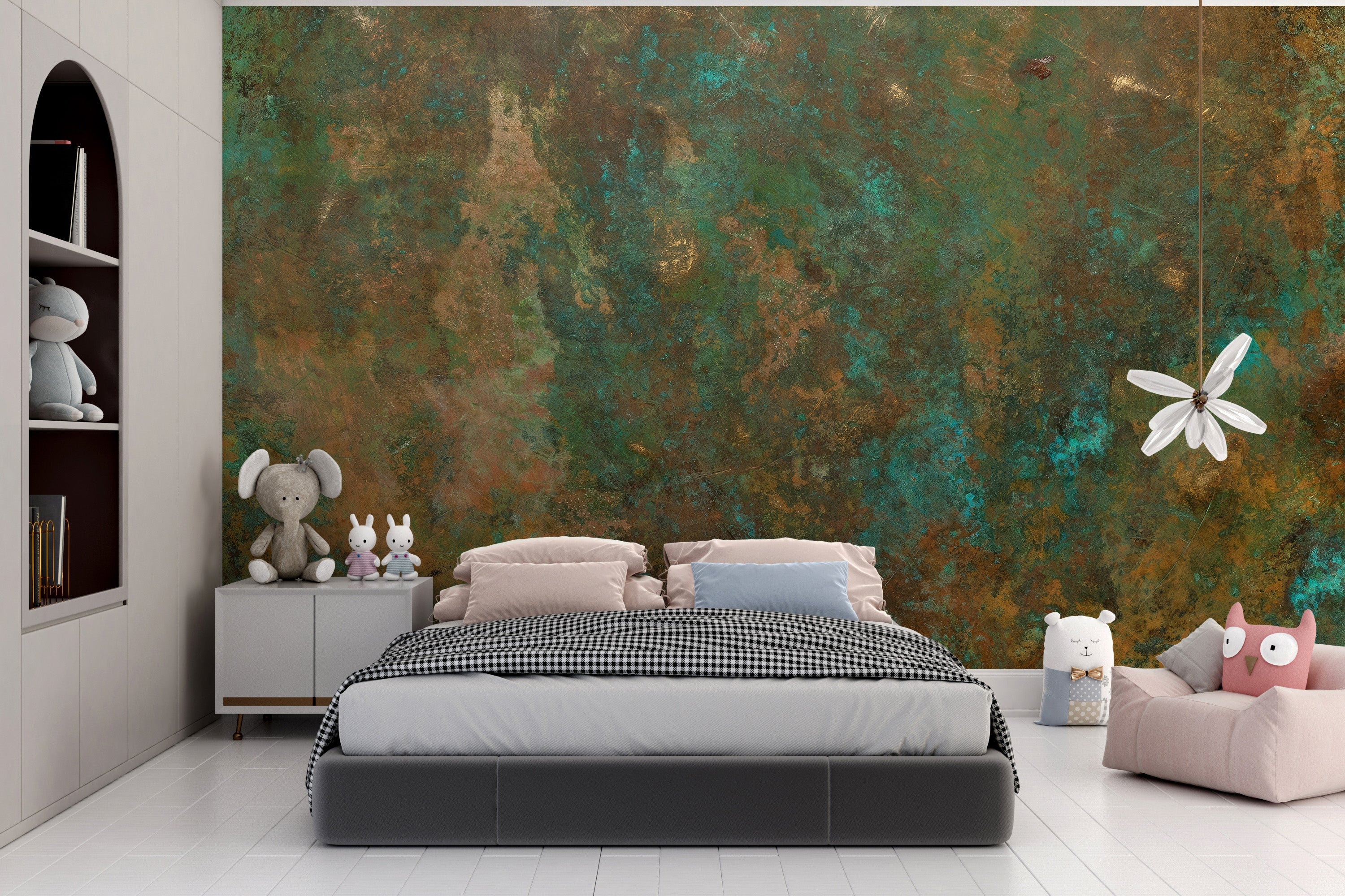 Ancient Bronze Teal Wall Mural - Giffywalls