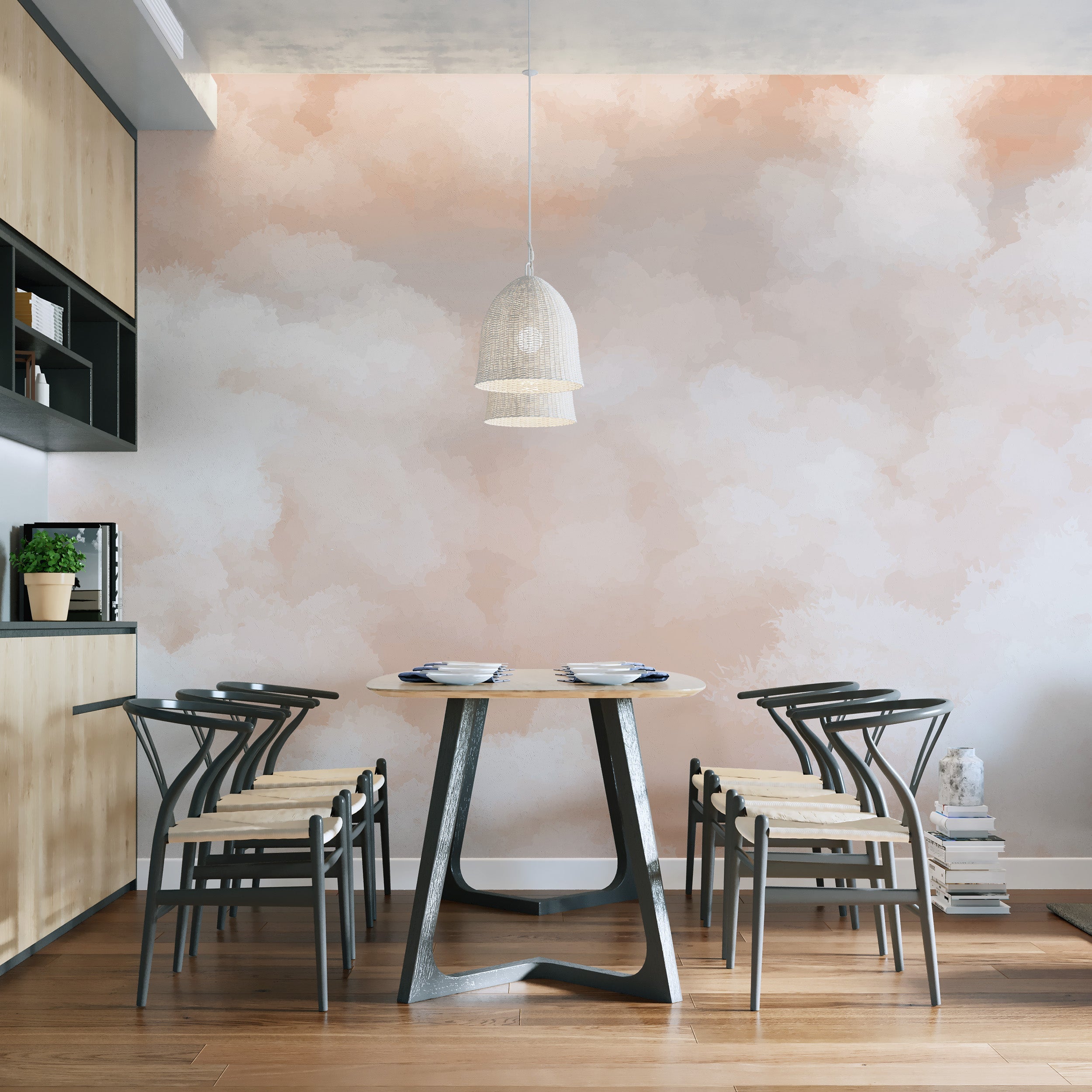 Peach Whisper Serene Wall Mural - Giffywalls