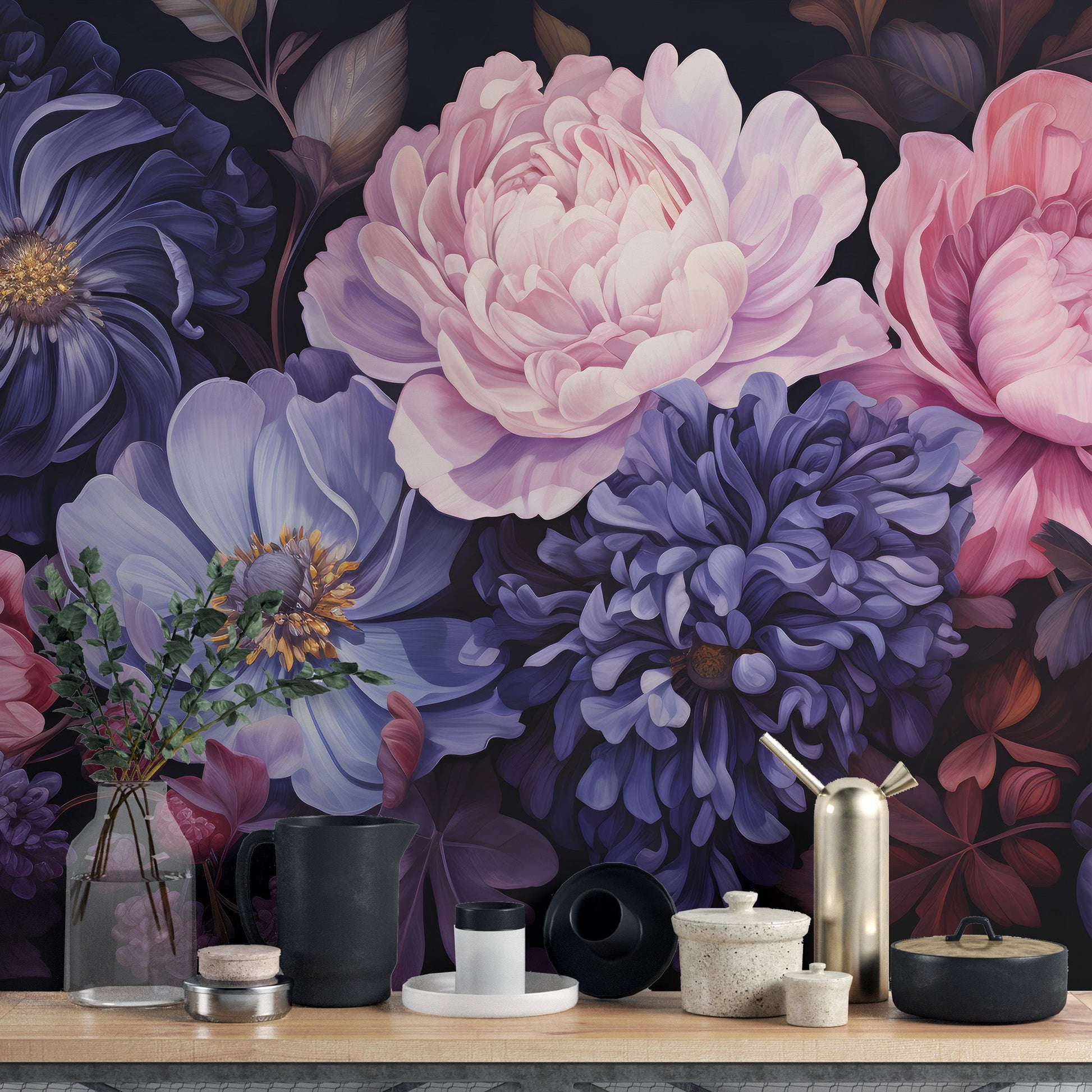 Aromatic Bouquet Wallpaper Mural - Giffywalls