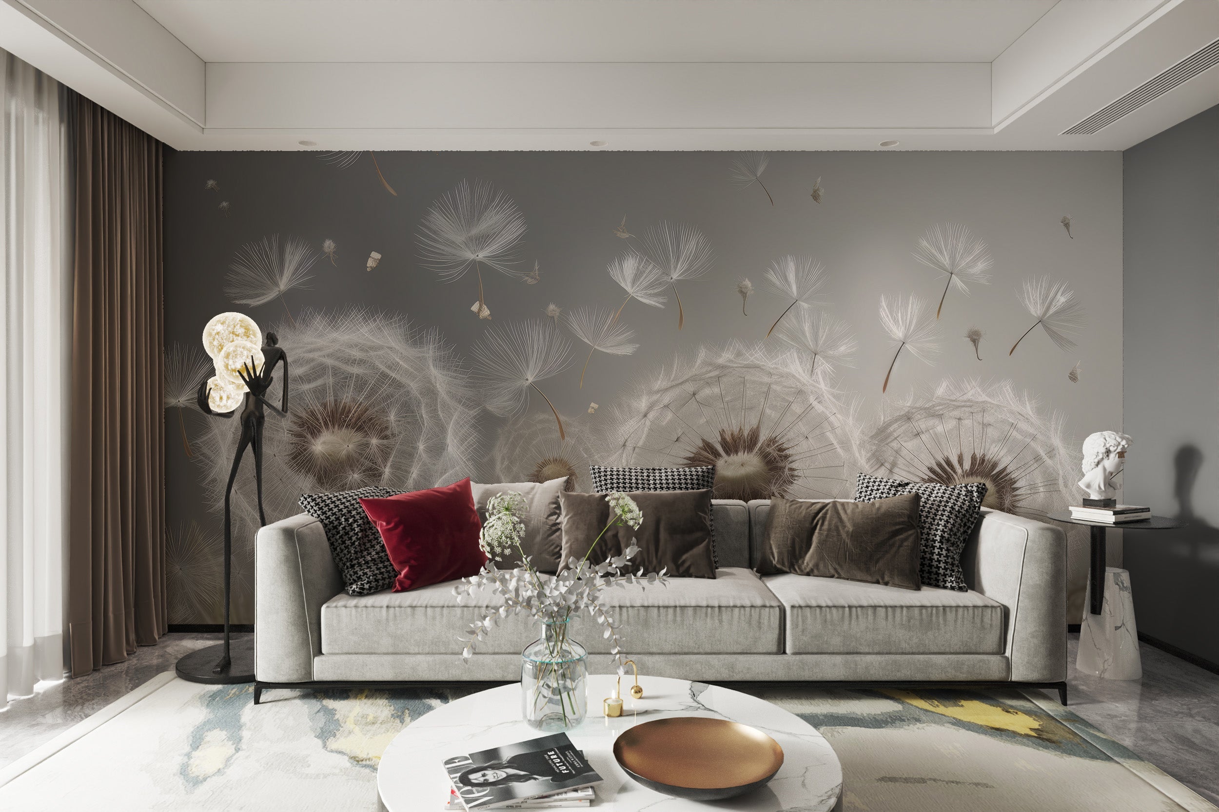 Dandelion Drifts Wallpaper Mural - Giffywalls