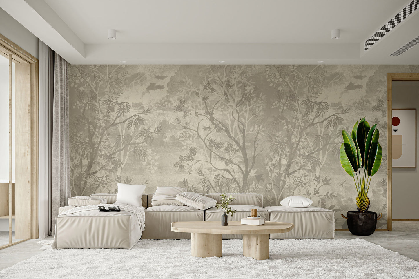 Moonlit Aves Wallpaper Mural - Giffywalls