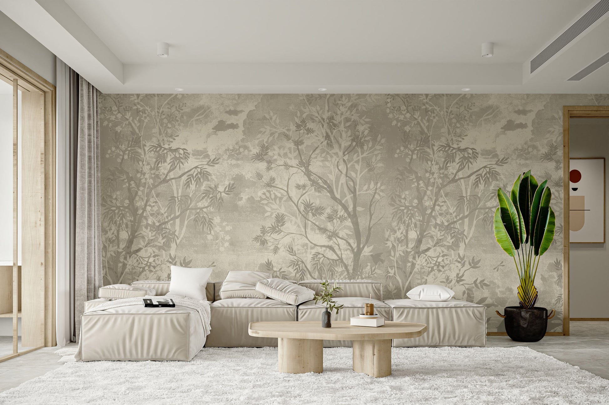 Moonlit Aves Wallpaper Mural - Giffywalls