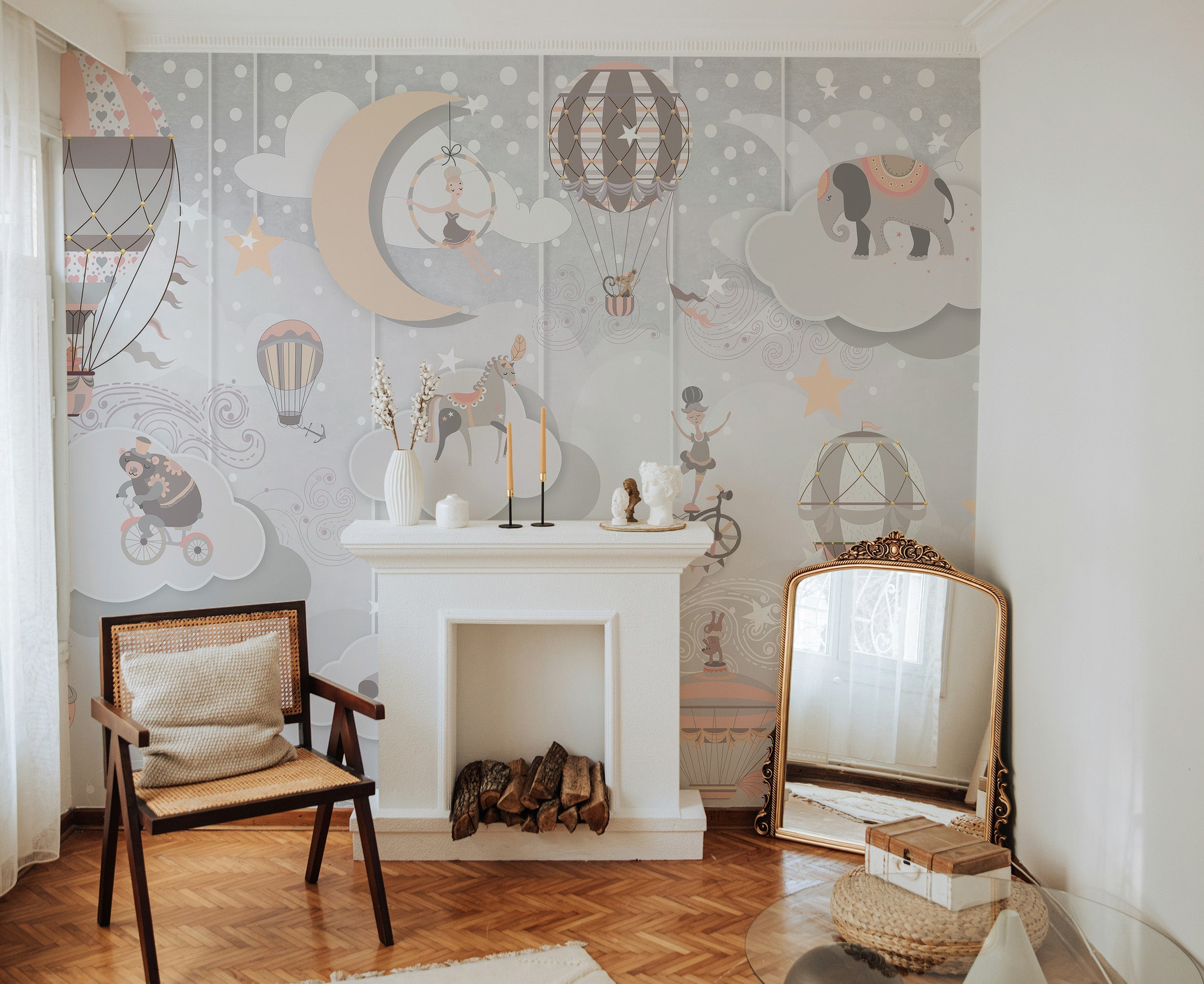 Starry Circus Spectacle Mural - Giffywalls