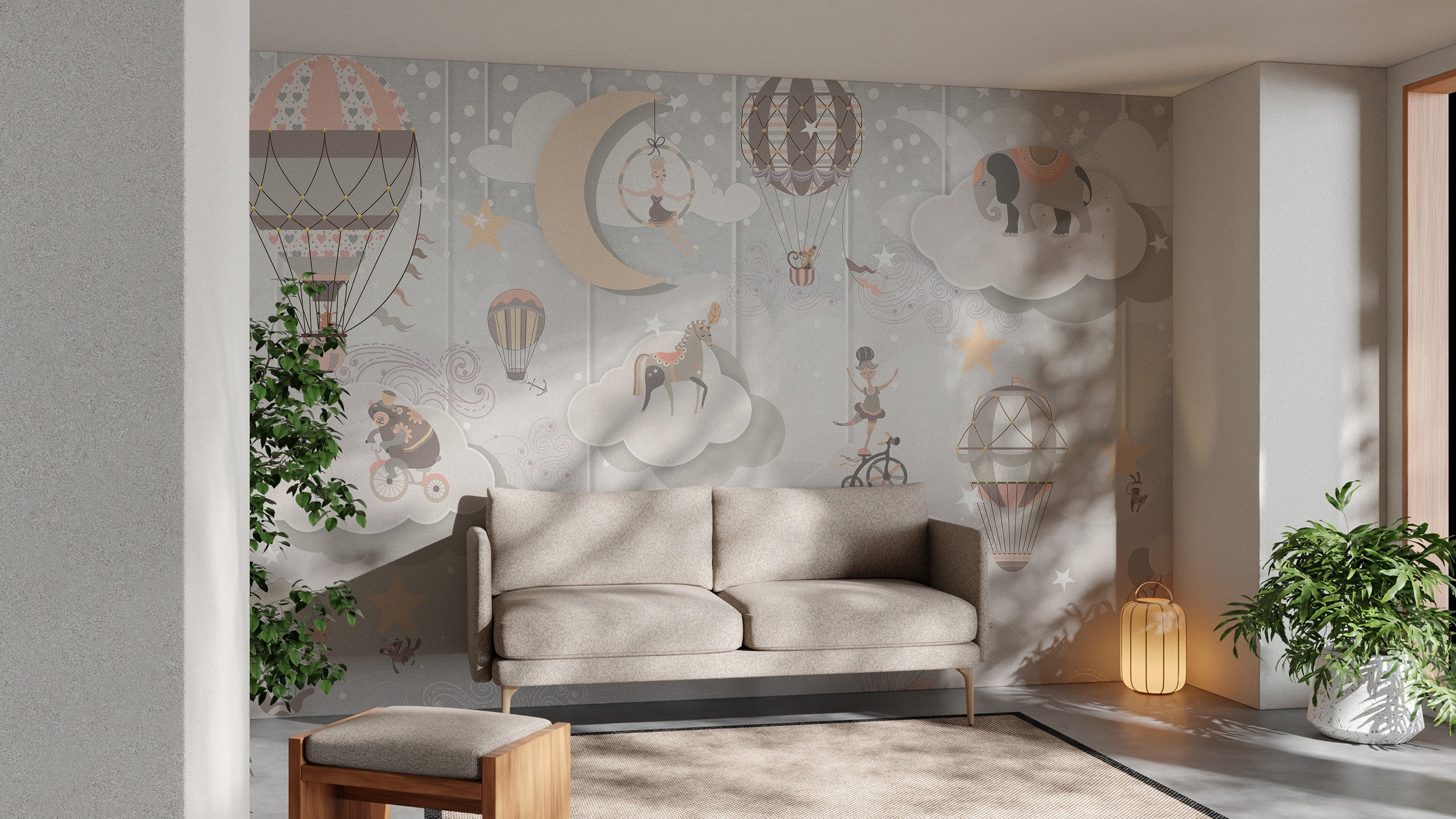 Starry Circus Spectacle Mural - Giffywalls