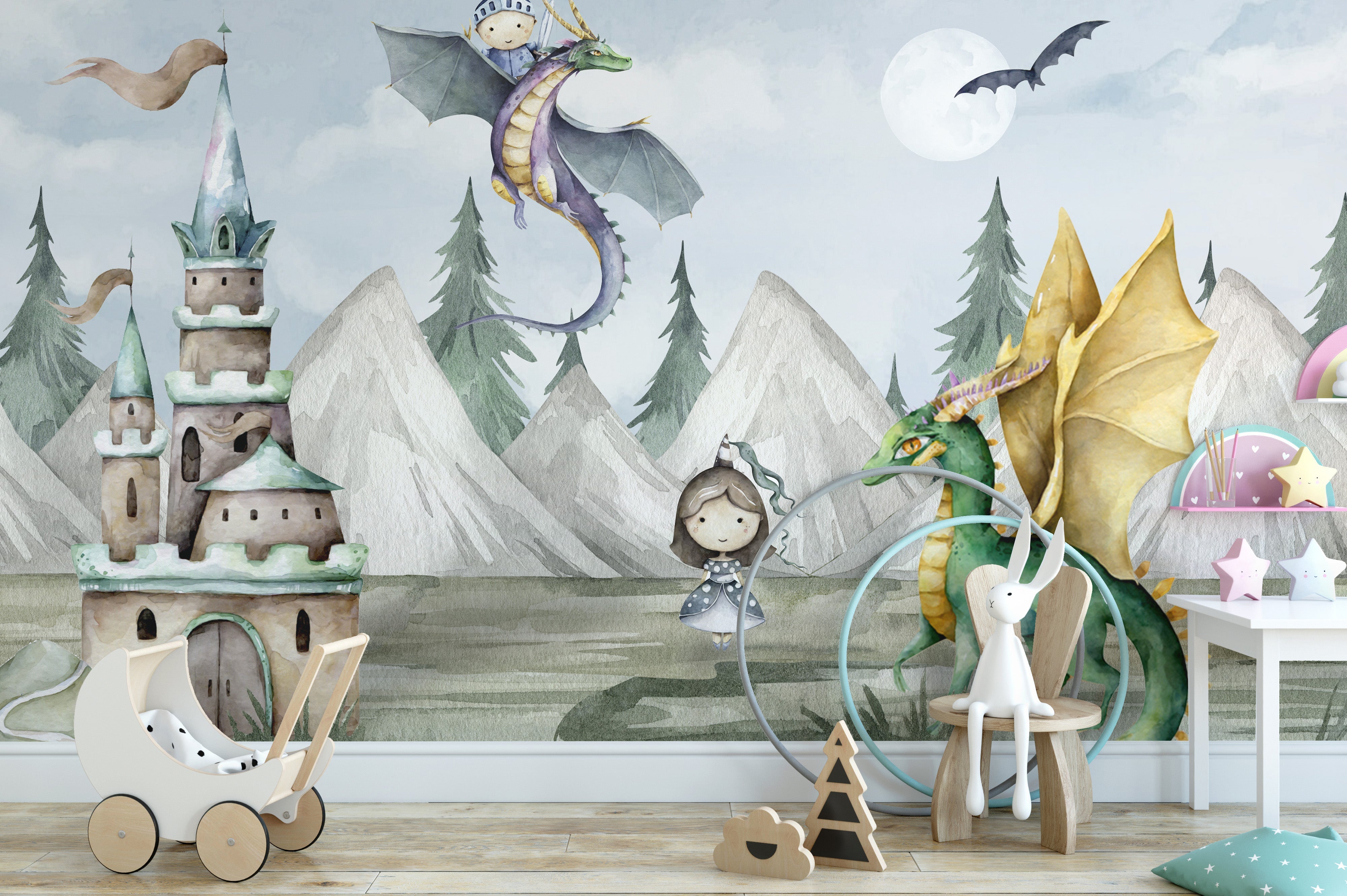 Magical Kingdom Kids Room Wall Mural - Giffywalls