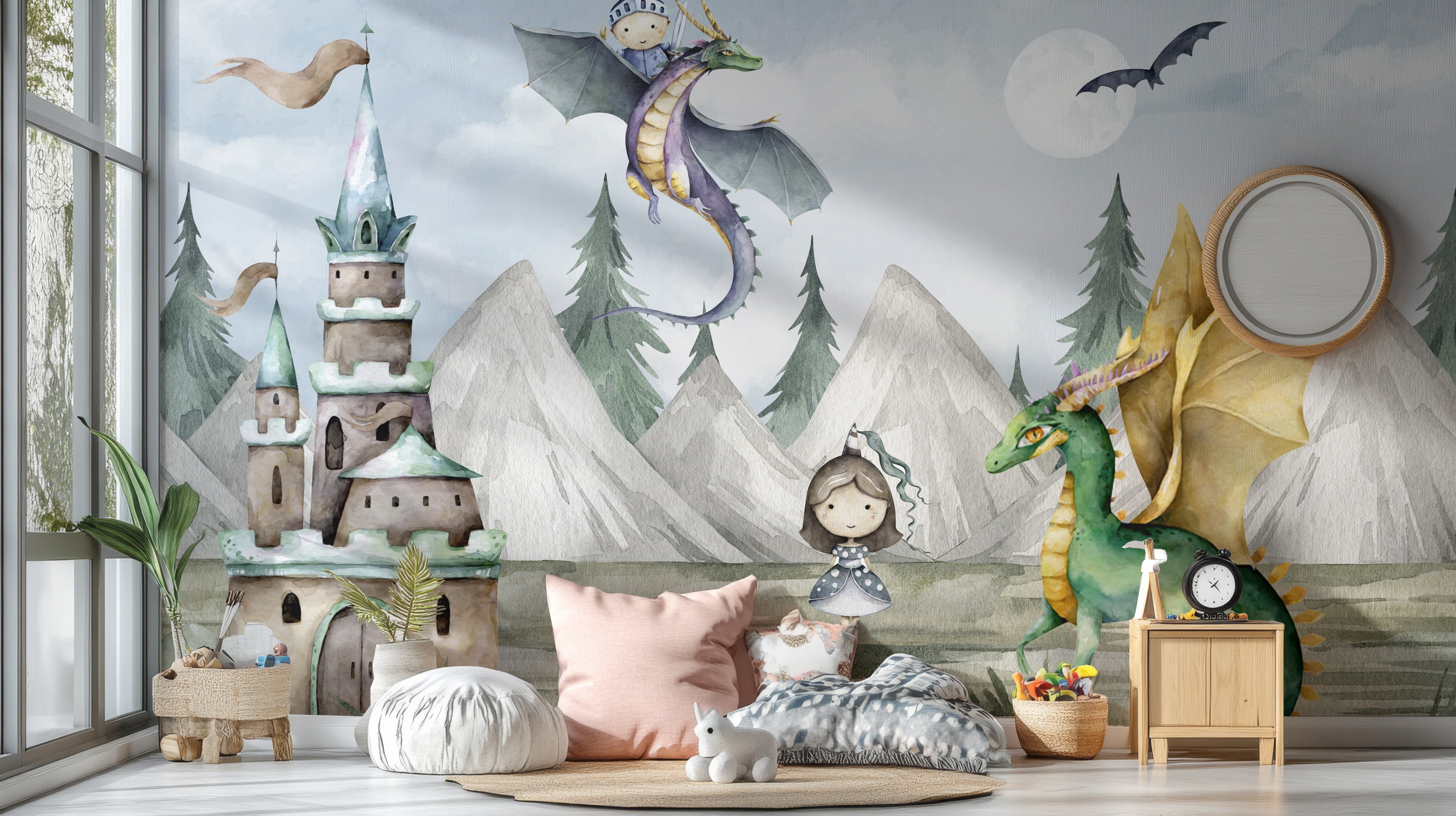 Magical Kingdom Kids Room Wall Mural - Giffywalls