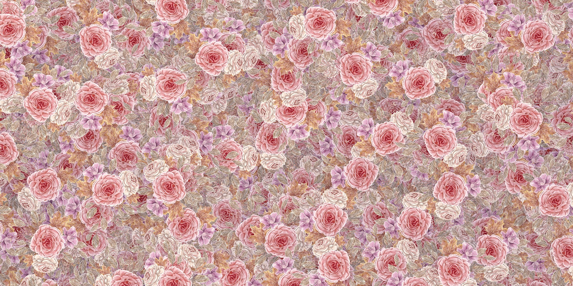 Pink Roses Floral Watercolor Wallpaper Murals - Giffywalls