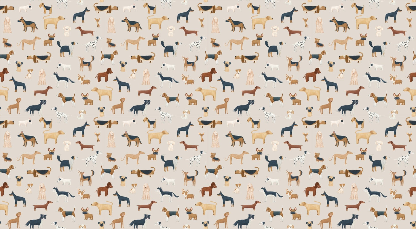 Beige Canine Parade Wallpaper - Giffywalls