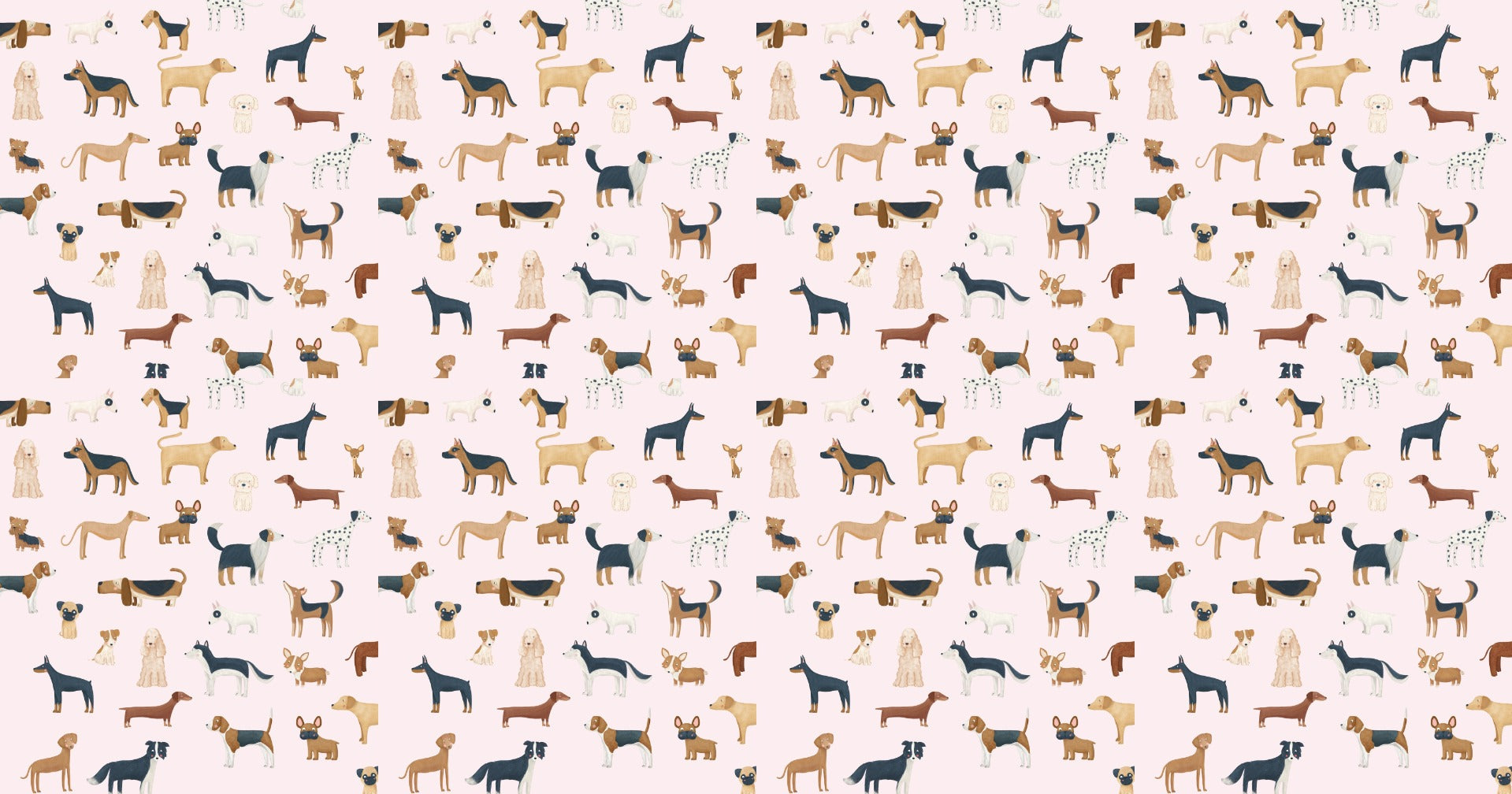 Pink Canine Collection Wallpaper - Giffywalls