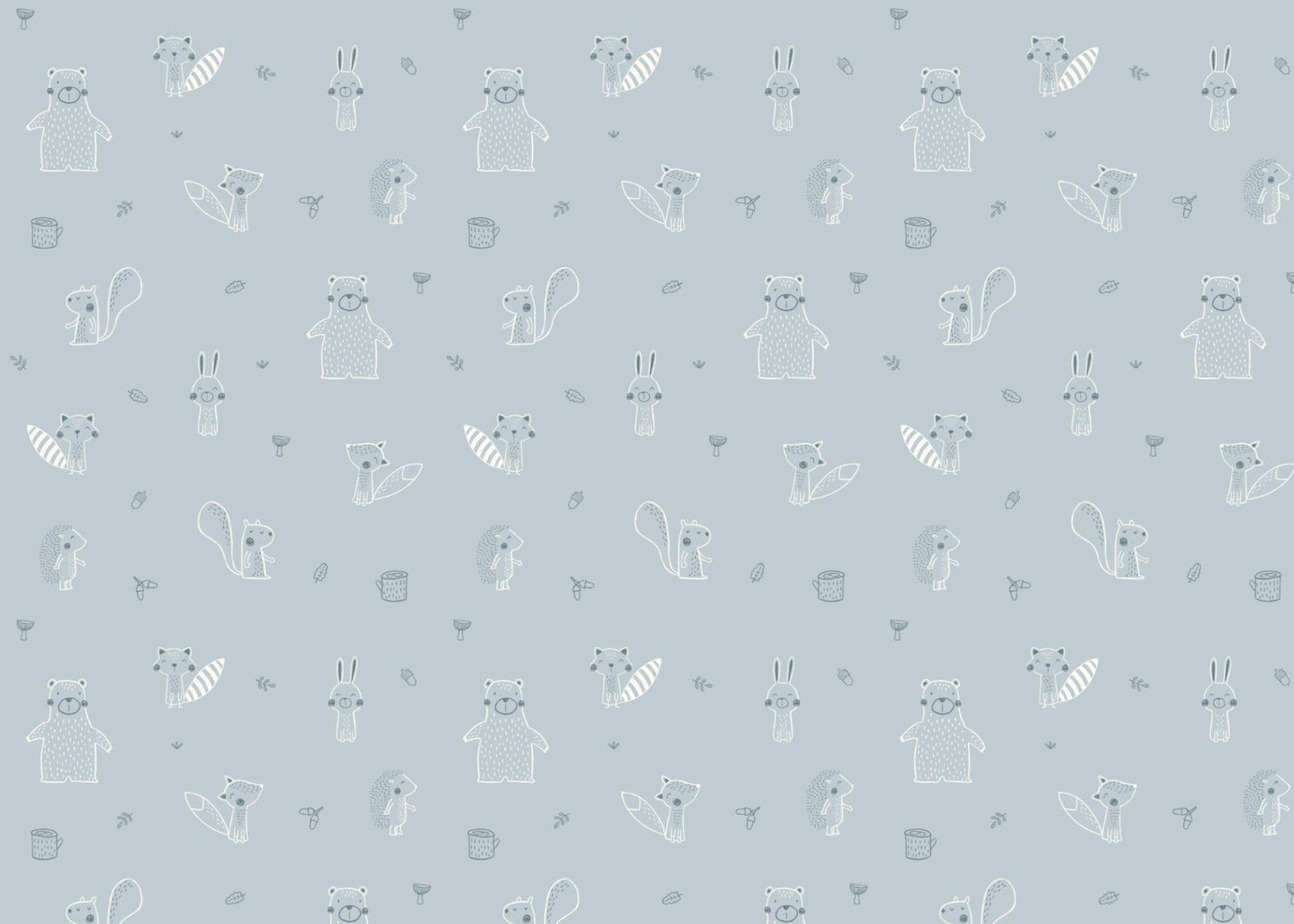 Blue Baby Forest Friends Wallpaper - Giffywalls