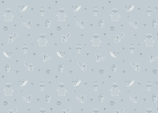 Blue Baby Forest Friends Wallpaper - Giffywalls