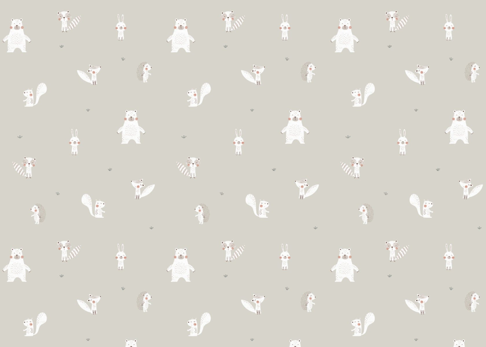 White Color Forest Animals Wallpaper - Giffywalls