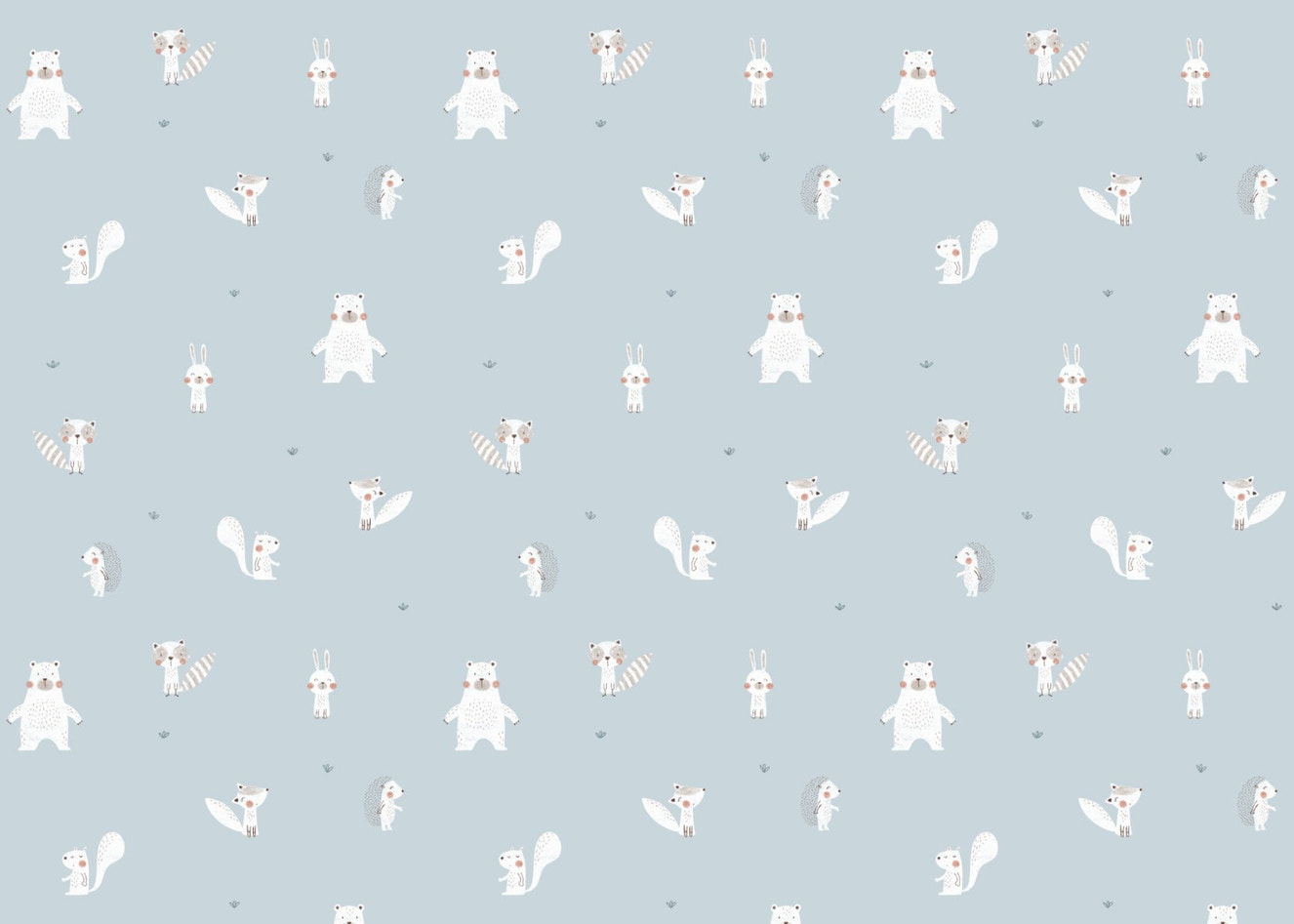 Forest Animals Blue Wallpaper For Walls - Giffywalls