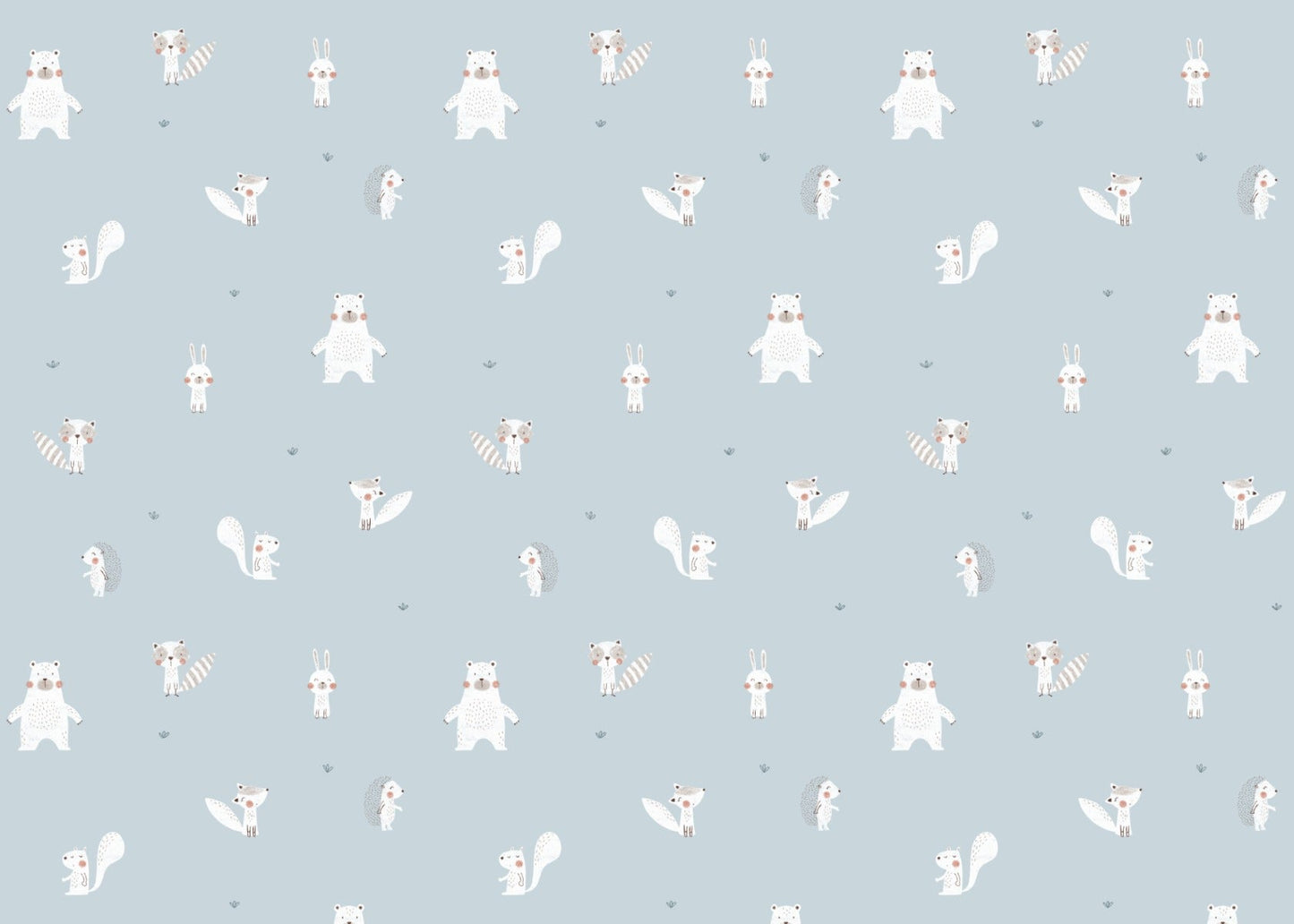 Forest Animals Blue Wallpaper For Walls - Giffywalls