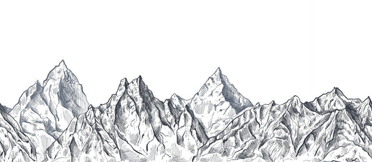 Hand Drawn Mystic Mountain Wallpaper Murals