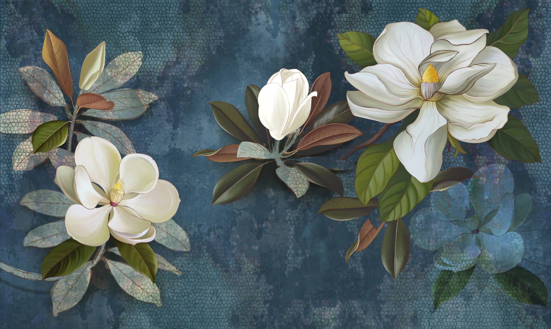 Painting Magnolia Flower Wallpaper Hand Drawn Watercolor Floral Stock Photo   Download Image Now  iStock